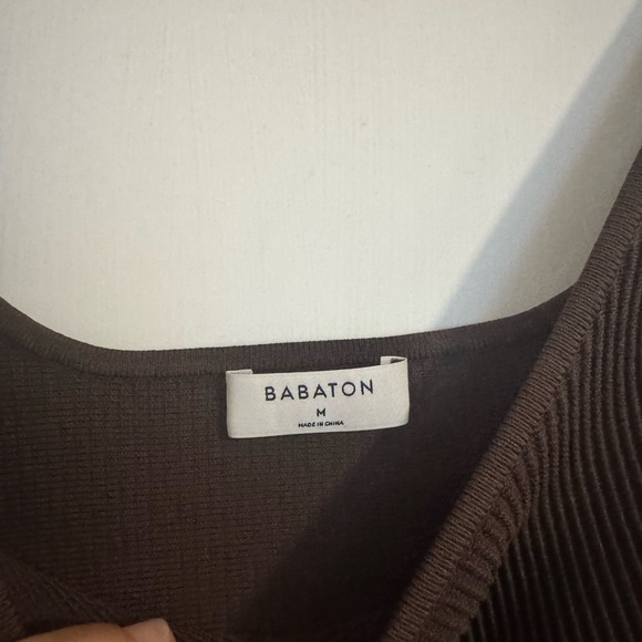 Babaton Dark Brown Ribbed Tank Top - Picture 3 of 5